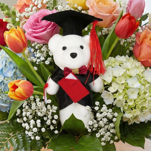 Cadeau - teddybeer voor afgestudeerden 13 cm