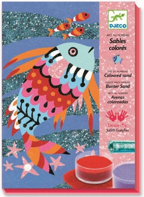 Afbeeldingen van zand en glitters: Regenboogvissen