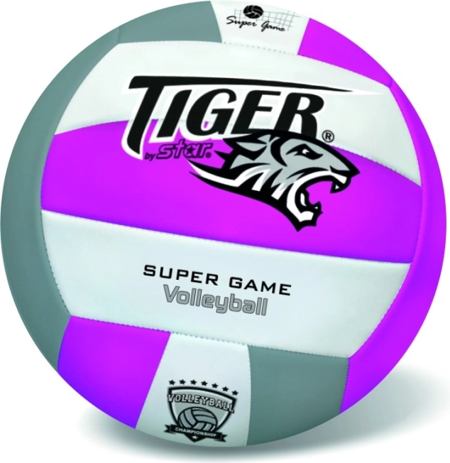 Leren volleyball FLUO TIGER paars, maat 5