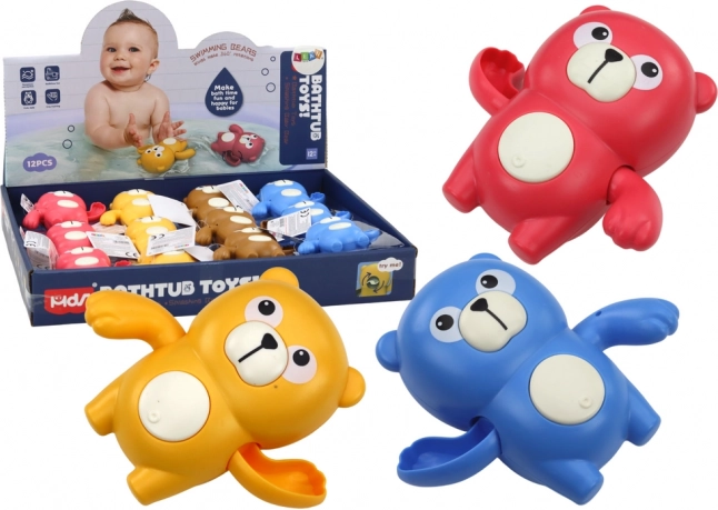 Opwindbaar badspeeltje – drijvende teddybeer