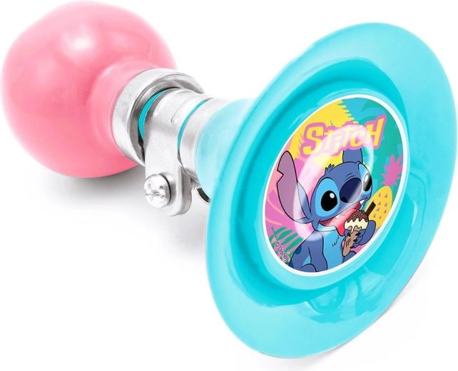 Kinderfietsclaxon Stitch roze-turkoois - 1 stuk