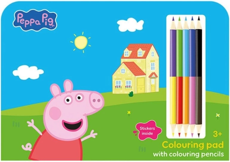Tekenset met kleurpotloden Peppa Pig