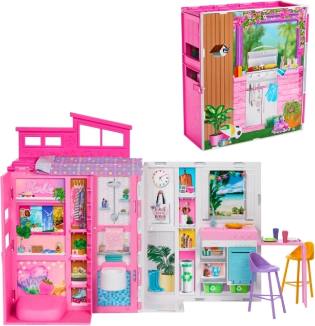 Barbie knus huis met inrichting