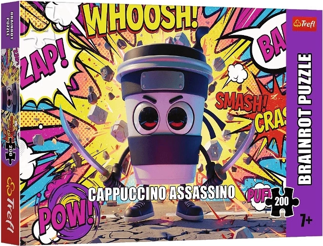 Trefl puzzel BrainRots cappuccino assassino 200 stukjes