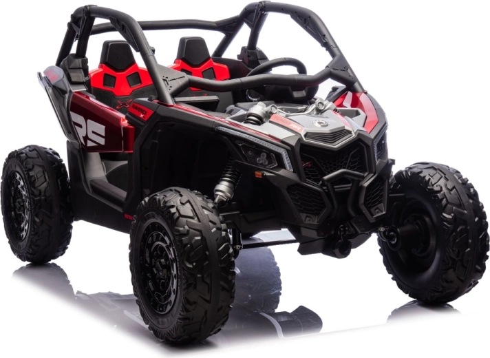Can-Am Maverick Turbo RR krachtige elektrische kinderauto op accu, rood gelakt