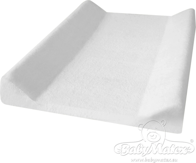 BabyMatex premium badstofhoes voor aankleedkussen 50 × 70/80 cm, wit