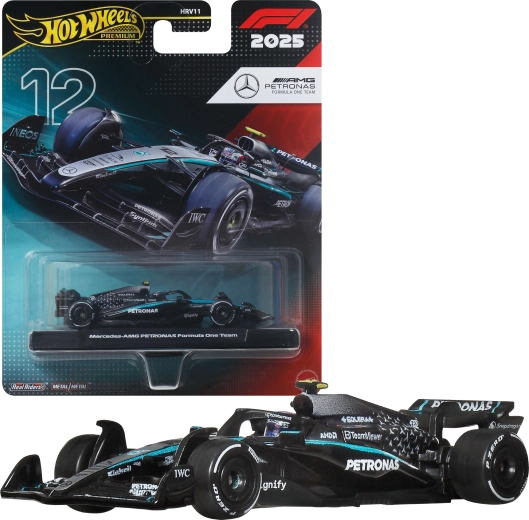 Hot Wheels Premium Formule 1-bolid 2025 Mercedes-AMG PETRONAS #12 Kimi Antonelli