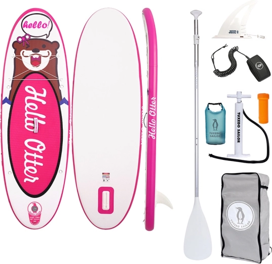 Kinder opblaasbare paddleboard FunWater Tuxedo Sailor 240 cm (roze)