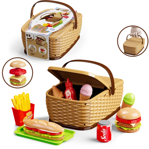 Kinderpicknickmand met burgerset