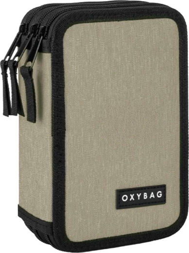 Drie verdiepingen schooletui UNICOLOR Mocca – leeg