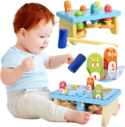 Houten hamertafel VOGELS Small Foot