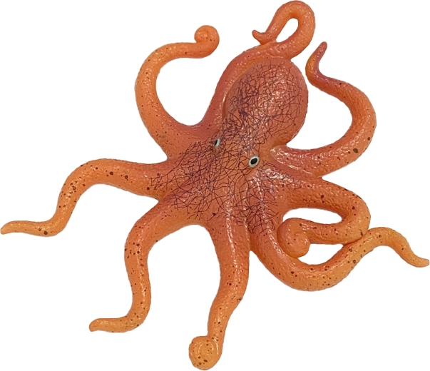 Rubberen octopus 12 cm