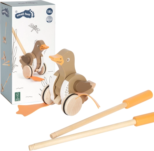 Small Foot houten duw-eend op stok