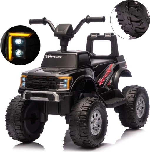 Milly Mally Ford F-150 Raptor elektrische kinderauto zwart