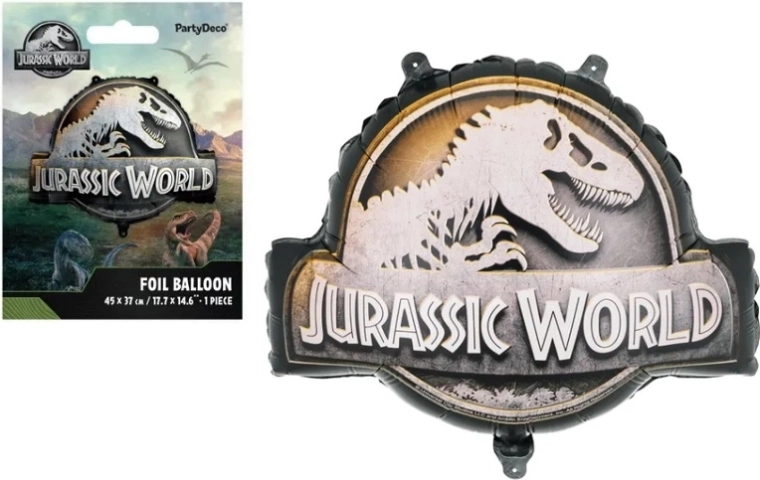 Folieballon Jurassic World – logo 45 × 37 cm (mix) - 1 stuk