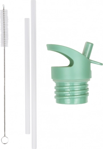 A Little Lovely Company set met dop, rietje en borsteltje voor roestvrijstalen fles 350 ml – Vriendjes