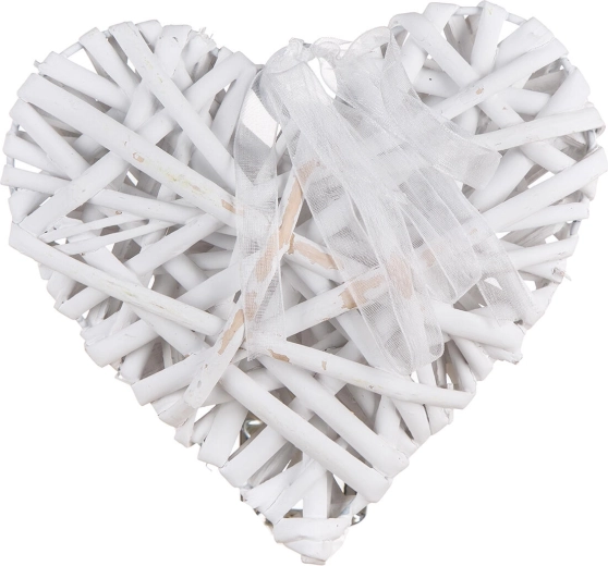 Decoratief wit hart 15 × 15 cm