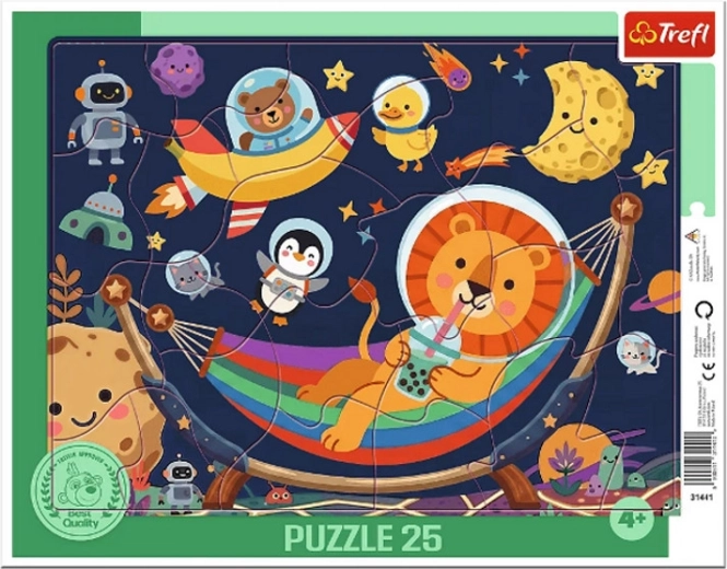 Puzzel met kader De wereld van vrienden, 25 stukjes