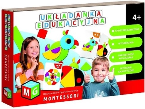 Montessori educatieve inlegpuzzel Papegaai