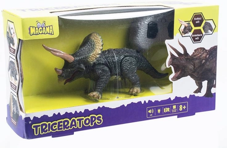 Dinosaurus triceratops op afstandsbediening met licht en geluid