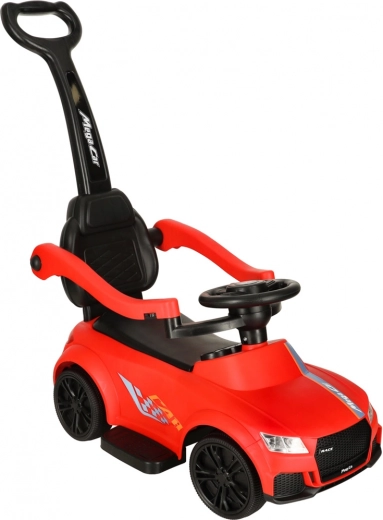 Duw- en loopauto 3-in-1 met geluiden en lichtjes – Rood