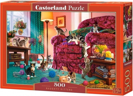 Puzzel 500 stukjes Naughty Kittens