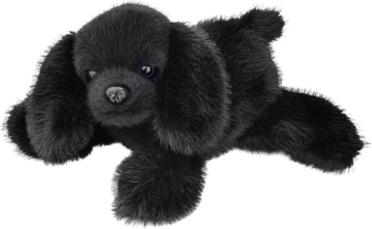 Pluche zwarte hond 28 cm