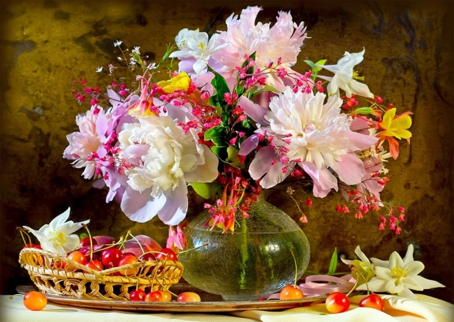 puzzel schoonheid van pioenrozen 1000 stukjes