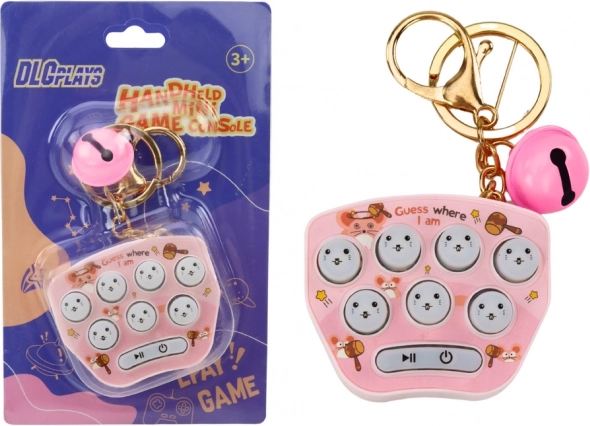 Elektronisch zakspel sleutelhanger Pop It roze