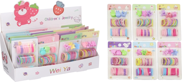 Set haaraccessoires – elastiekjes en speldjes