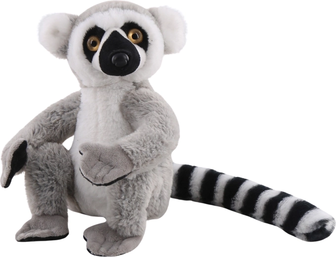 Zittende pluchen maki 20 cm