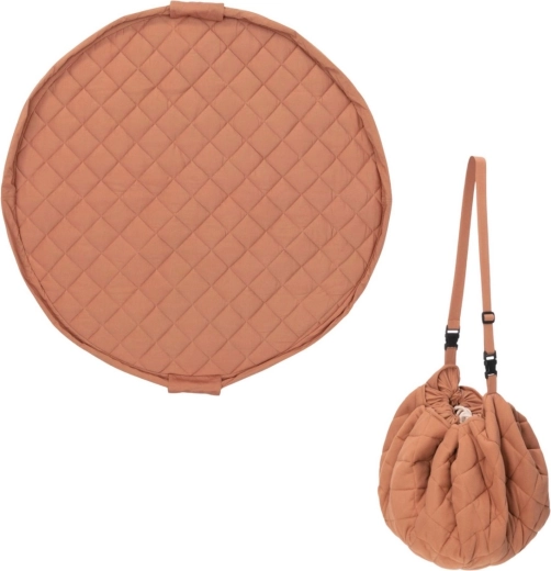 Play&Go Noomad soft organische speelmat en speelgoedzak tawny brown