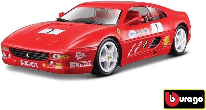 Metaalmodel Ferrari F355 Challenge van Bburago in schaal 1:24