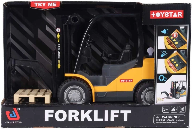 Kinderheftruck op batterijen met pallet-haak