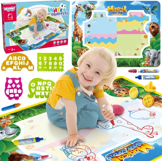 WOOPIE waterverfmat Safari met letters en cijfers