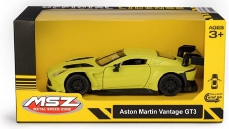 MSZ-model Aston Martin Vantage met licht en geluid, geel