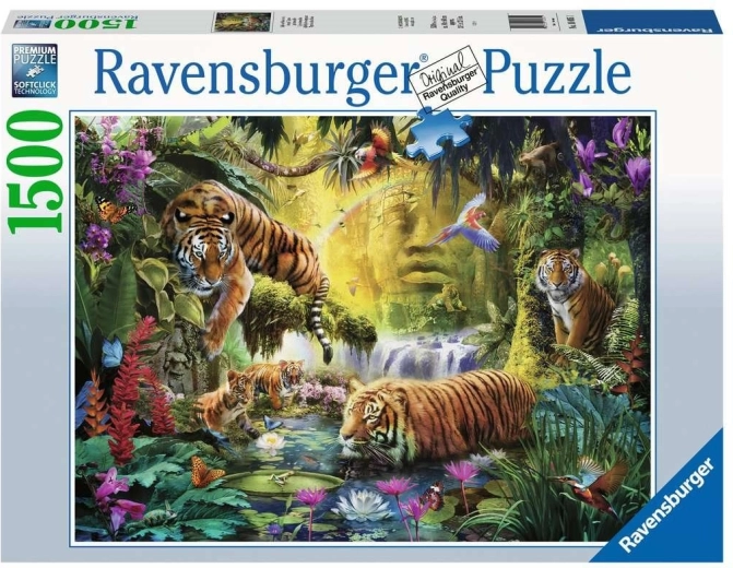 Puzzel 1500 stukjes Rustige tijgers RAVENSBURGER