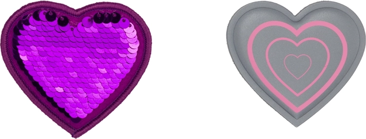 Vervangbare badges BAAGL Baaglies – hart, 2 stuks