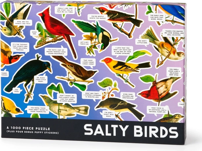 Galison puzzel Salty Birds 1000 stukjes met bonus 3D-stickers