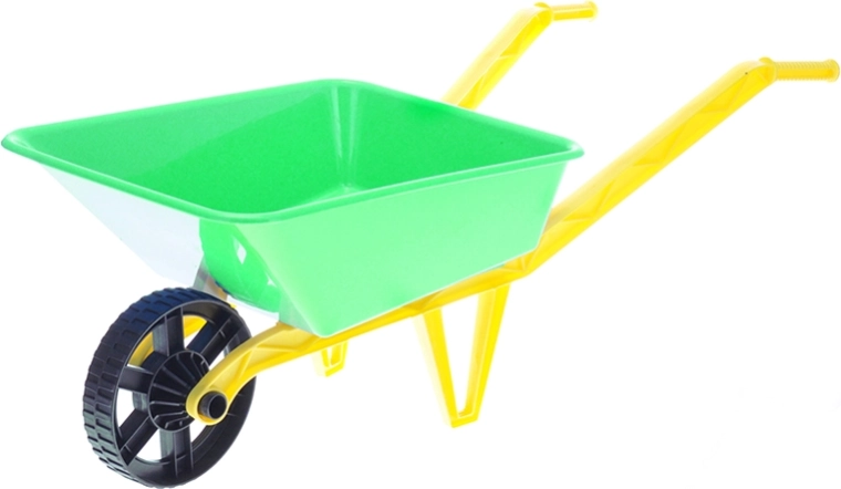 Kinder kruiwagen van kunststof voor zand groen 72 × 29 × 25 cm