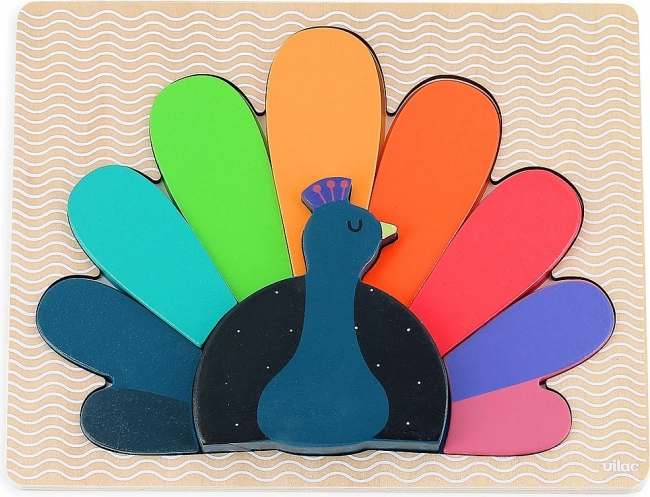 Houten inlegpuzzel Pauw van Vilac