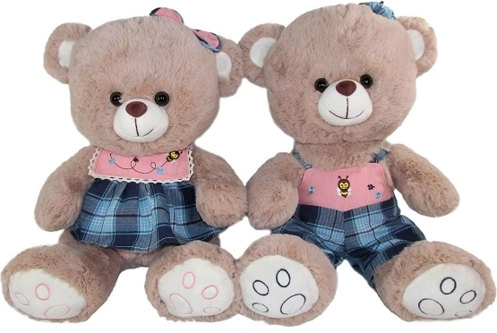 Pluchen teddybeer in outfit 32 cm