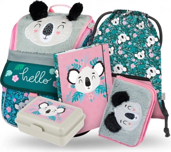 Set schoolbenodigdheden Zippy Baby Koala: rugzak, etui, zak, mappen, doos
