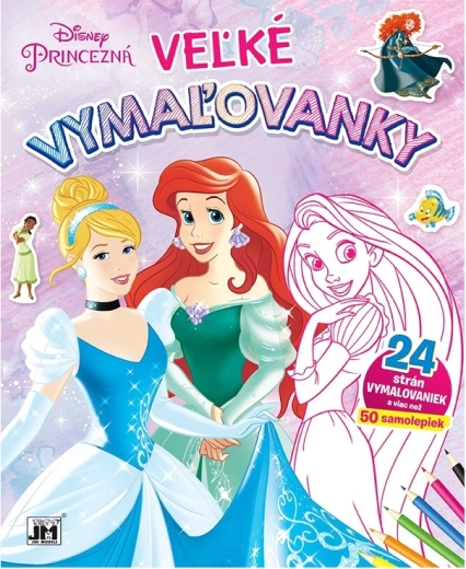 Groot kleurboek met stickers - prinsessen