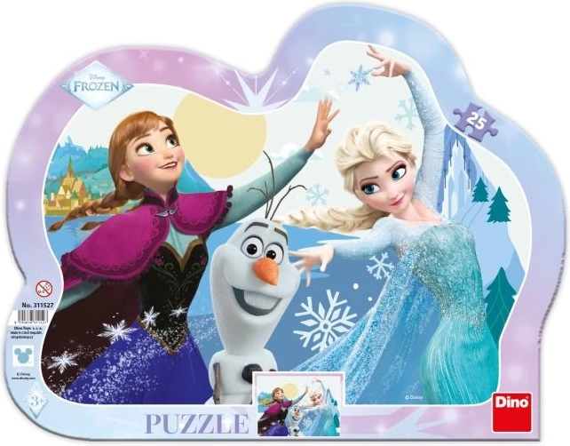 Anna en Elsa – gevormde kinderpuzzel 25 stukjes