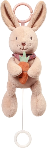 Muzikale pluche konijntje met C-ring BABYONO Rabbit Karo, 0m+