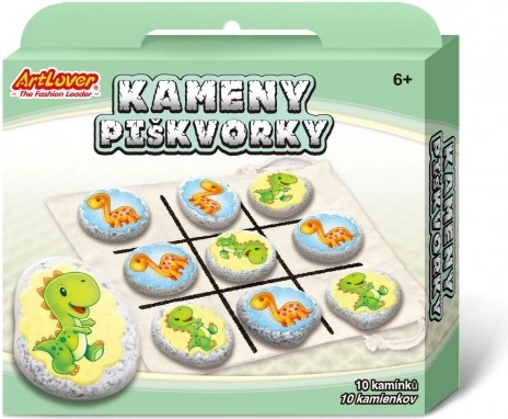 Stenen/boter-kaas-en-eieren Dino’s creatieve set in doosje 19x16x4cm