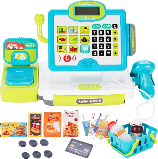 Kinderkassa met touchpanel en scanner