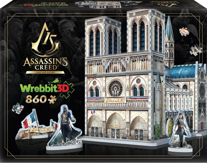 3D puzzel Assassin's Creed Unity: Notre-Dame Kathedraal 860 stukjes