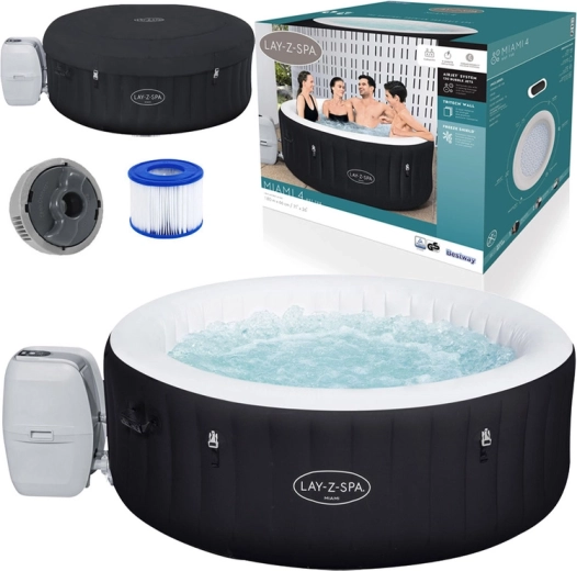 Opblaasbare jacuzzi BESTWAY LAY‑Z‑SPA MIAMI AirJet voor 2–4 personen 180 × 66 cm